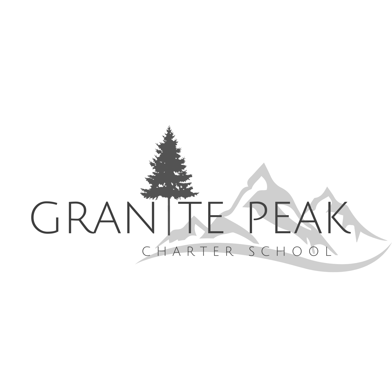 school logo. image includes a mountain peak and a tree.